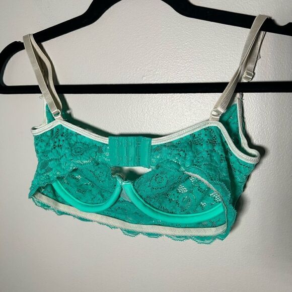 Coquette Y2K lace underwire bra with rhinestones M - Picture 6 of 6